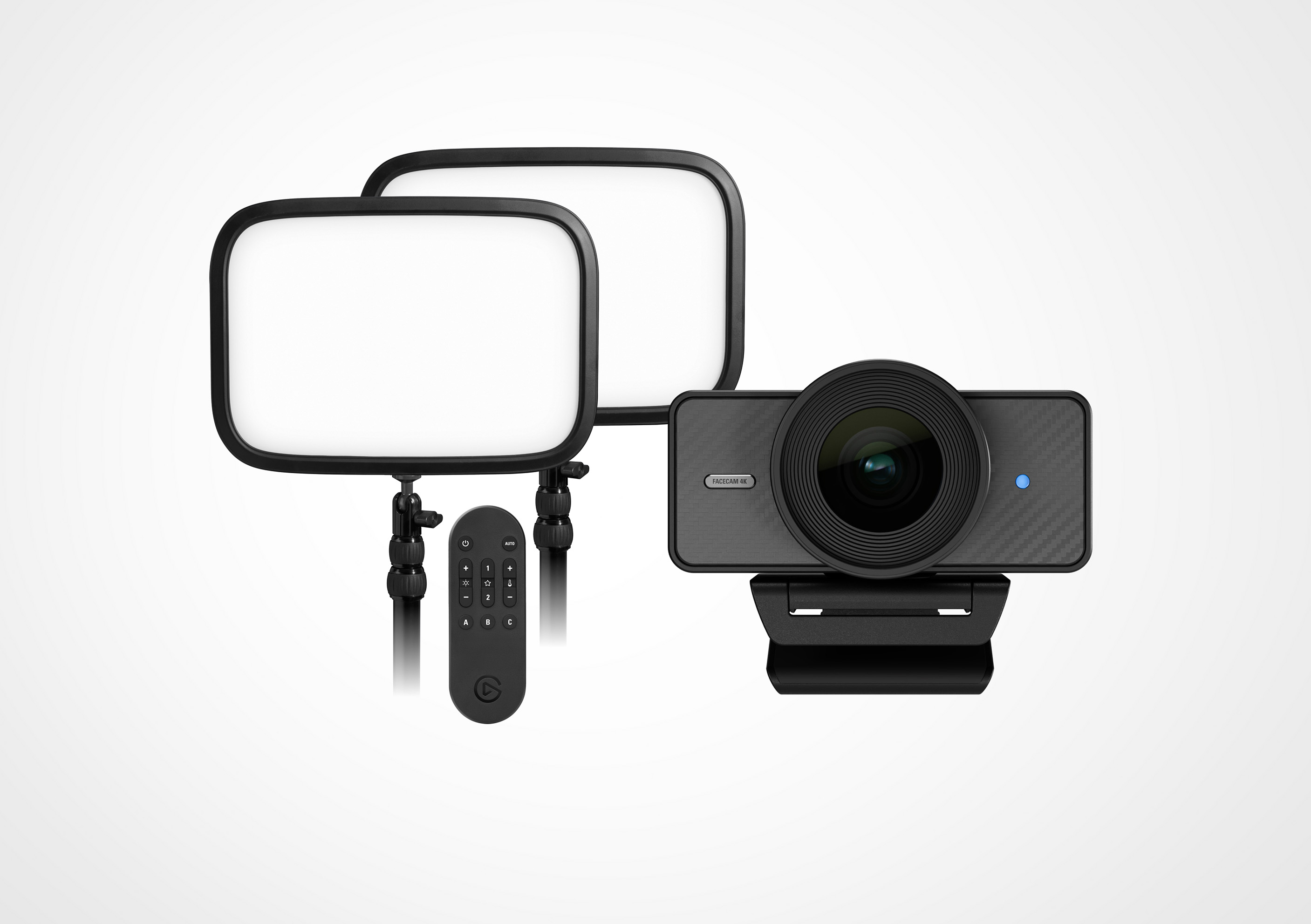 Facecam 4K (Carbon) and 2x Key Light Bundle | Elgato